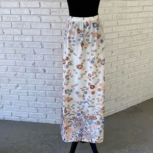 Vintage 70s Boho Hippie Peasant Floral Maxi Skirt